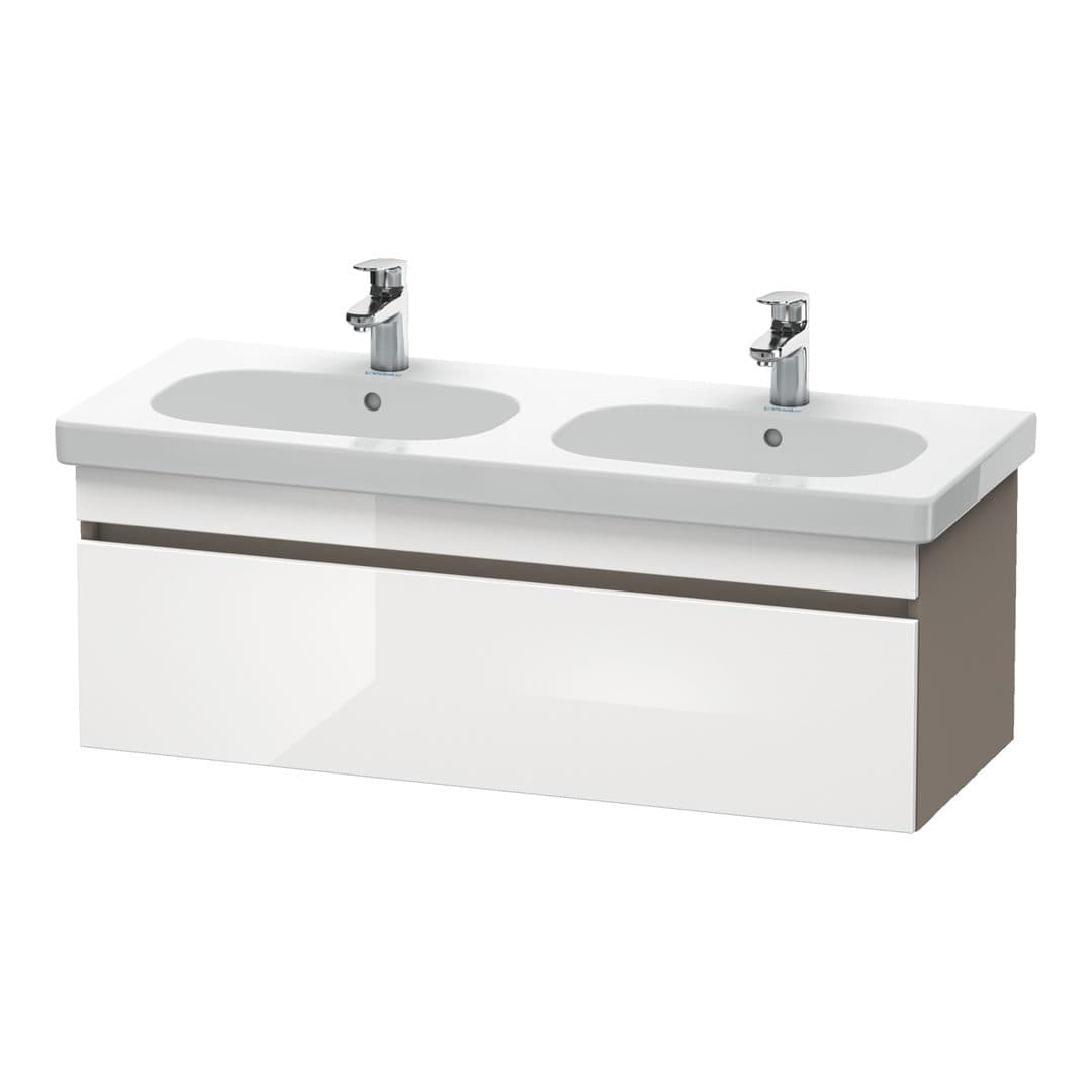 Duravit DuraStyle – Έπιπλο Νιπτήρα – 1150 mm, 1 συρτάρι, νιπτήρας κέντρο, σώμα Basalte Matt – White High Gloss, Decor (DS638602243)