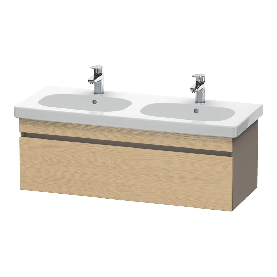 Duravit DuraStyle – Έπιπλο Νιπτήρα – 1150 mm, 1 συρτάρι, νιπτήρας κέντρο, σώμα Basalte Matt – Natural oak, Decor (DS638603043)