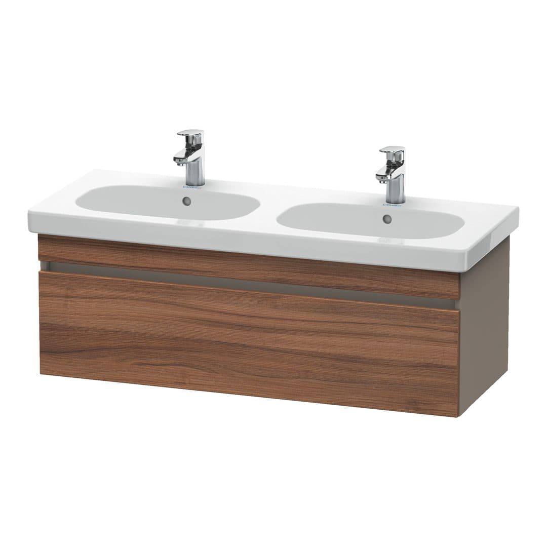 Duravit DuraStyle – Έπιπλο Νιπτήρα – 1150 mm, 1 συρτάρι, νιπτήρας κέντρο, σώμα Basalte Matt – Walnut Matt, Decor (DS638607943)