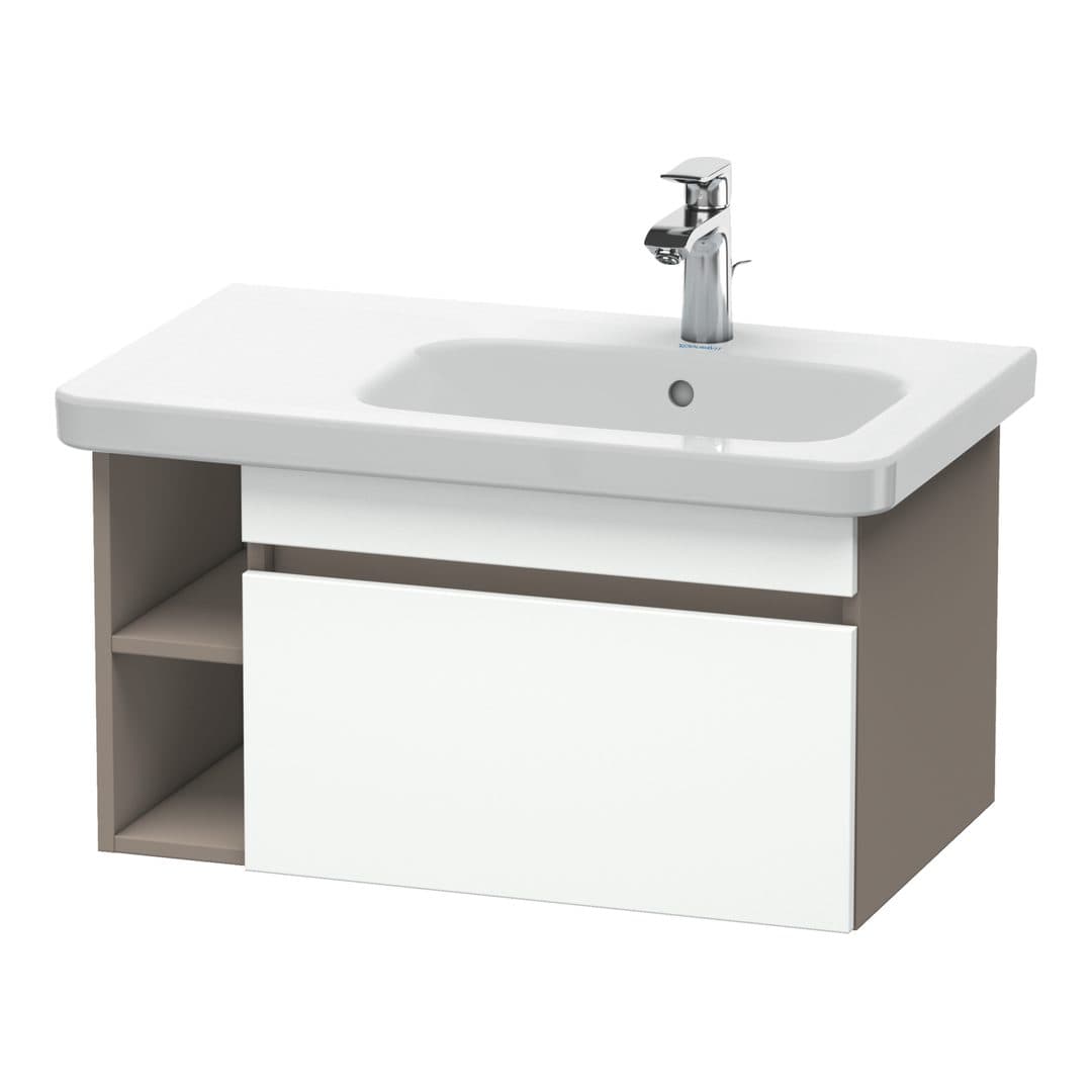 Duravit DuraStyle – Έπιπλο Νιπτήρα – 730 mm, 1 συρτάρι, νιπτήρας δεξιά, σώμα Basalte Matt – White Matt, Decor (DS639301843)