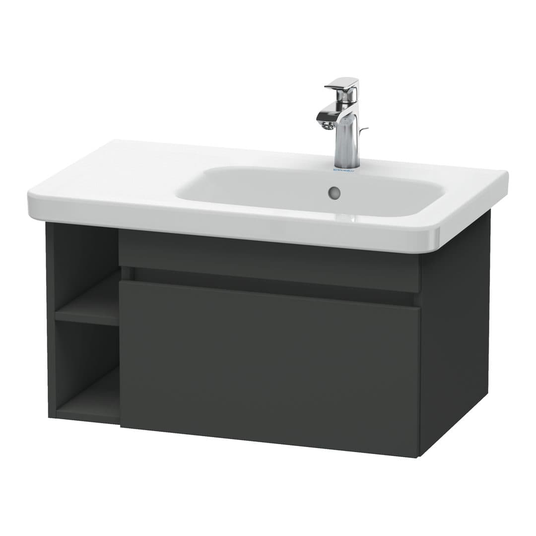 Duravit DuraStyle – Έπιπλο Νιπτήρα – 730 mm, 1 συρτάρι, νιπτήρας δεξιά – Graphite Matt, Decor (DS639304949)