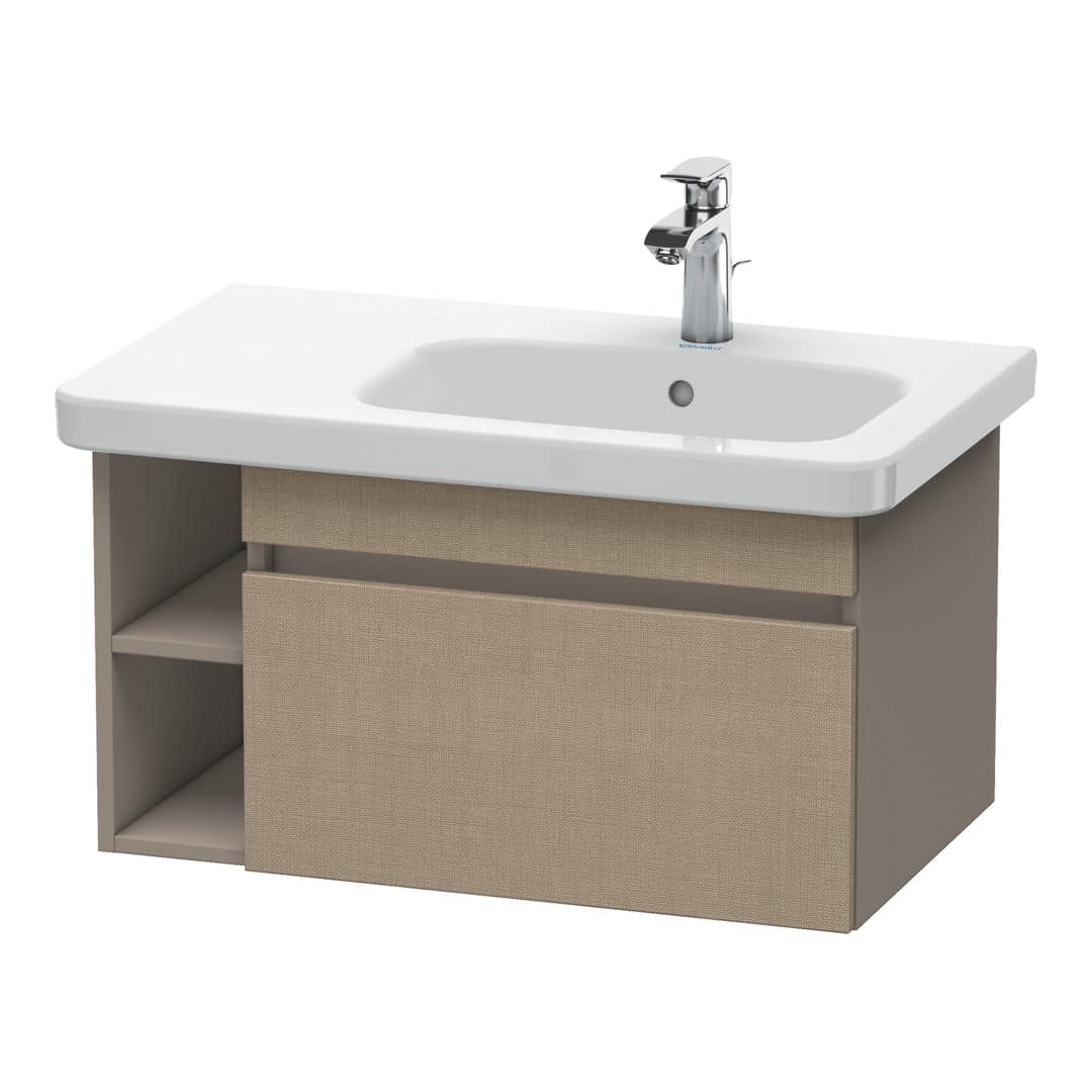 Duravit DuraStyle – Έπιπλο Νιπτήρα – 730 mm, 1 συρτάρι, νιπτήρας δεξιά, σώμα Basalte Matt – Linen Matt, Decor (DS639307543)