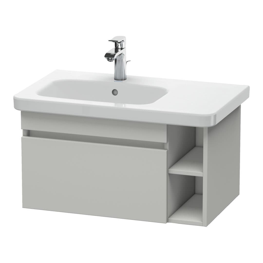 Duravit DuraStyle – Έπιπλο Νιπτήρα – 730 mm, 1 συρτάρι, νιπτήρας αριστερά – Concrete grey Matt, Decor (DS639400707)