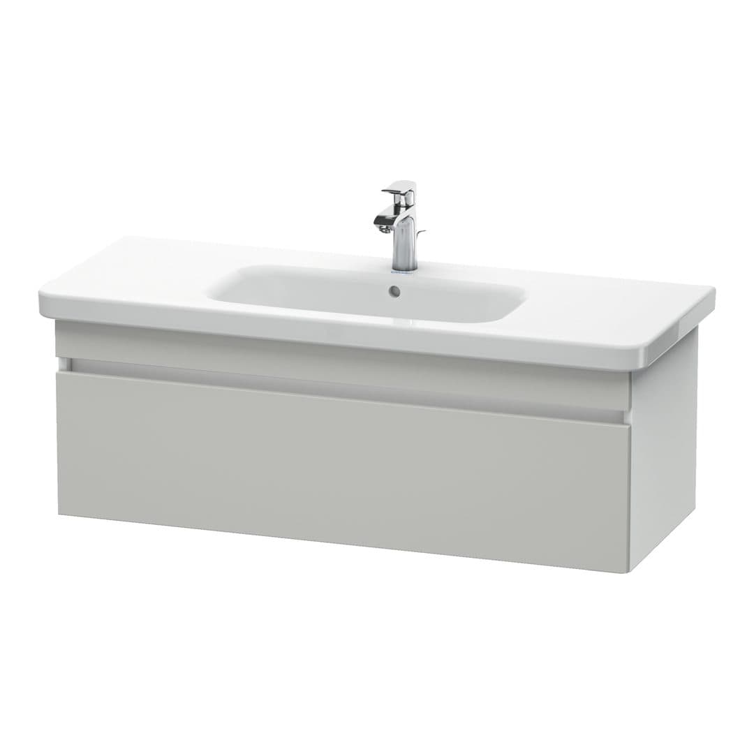 Duravit DuraStyle – Έπιπλο Νιπτήρα – 1130 mm, 1 συρτάρι, νιπτήρας κέντρο, σώμα White Matt – Concrete grey Matt, Decor (DS639500718)