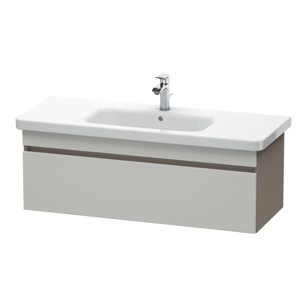 Duravit DuraStyle – Έπιπλο Νιπτήρα – 1130 mm, 1 συρτάρι, νιπτήρας κέντρο, σώμα Basalte Matt – Concrete grey Matt, Decor (DS639500743)