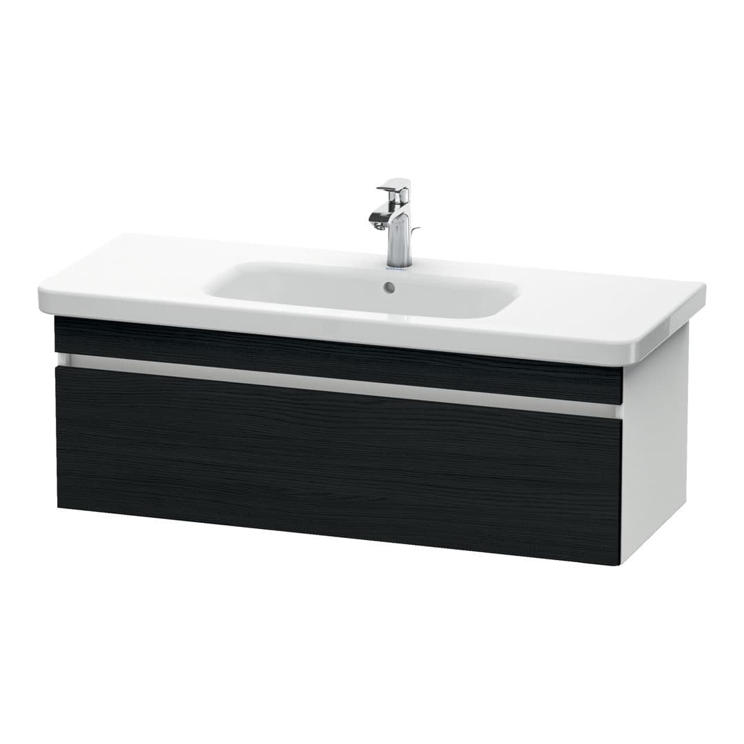 Duravit DuraStyle – Έπιπλο Νιπτήρα – 1130 mm, 1 συρτάρι, νιπτήρας κέντρο, σώμα White Matt – Black oak Matt, Decor (DS639501618)