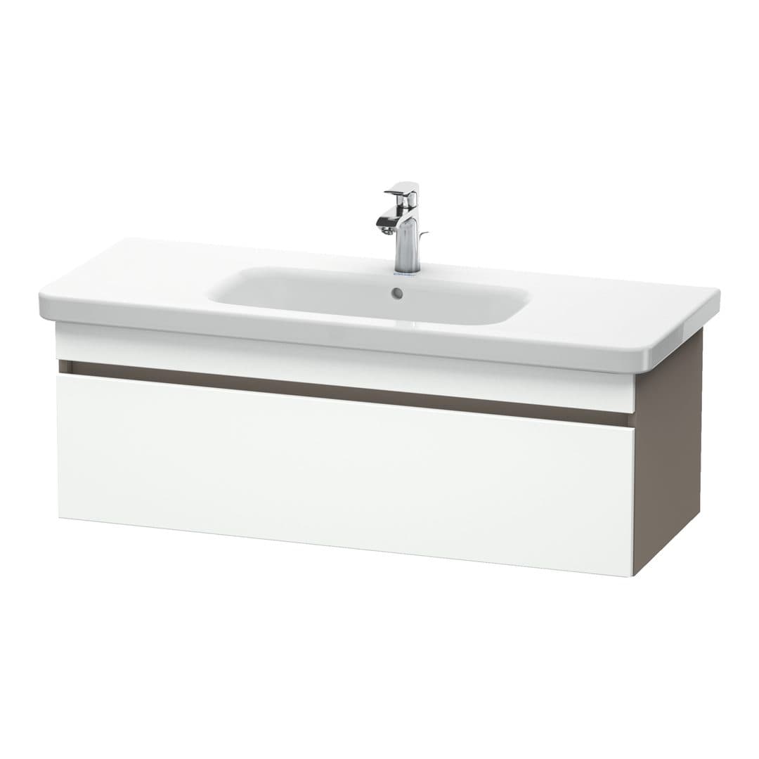 Duravit DuraStyle – Έπιπλο Νιπτήρα – 1130 mm, 1 συρτάρι, νιπτήρας κέντρο, σώμα Basalte Matt – White Matt, Decor (DS639501843)
