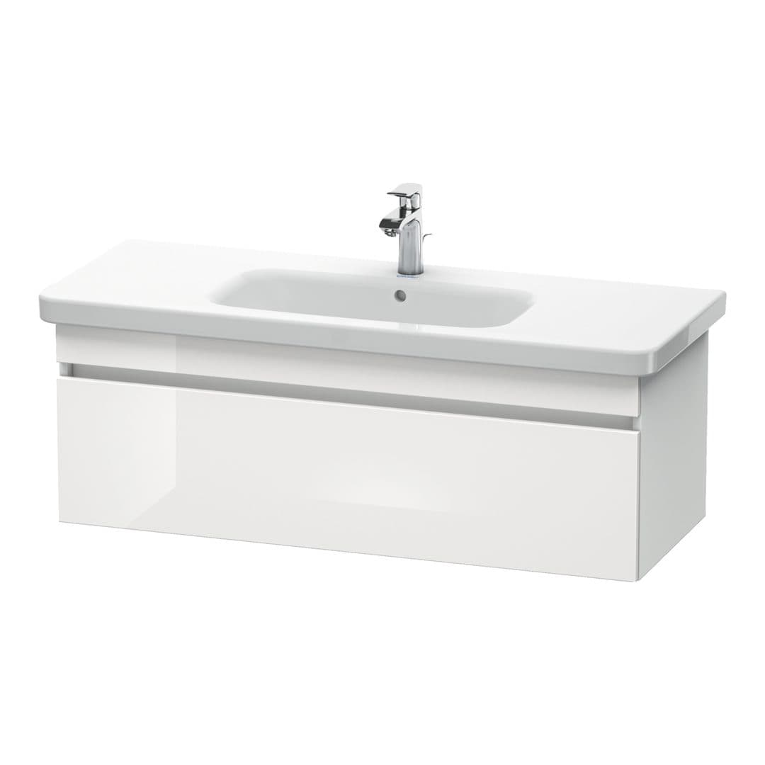 Duravit DuraStyle – Έπιπλο Νιπτήρα – 1130 mm, 1 συρτάρι, νιπτήρας κέντρο, White Matt – White High Gloss, Decor (DS639502218)