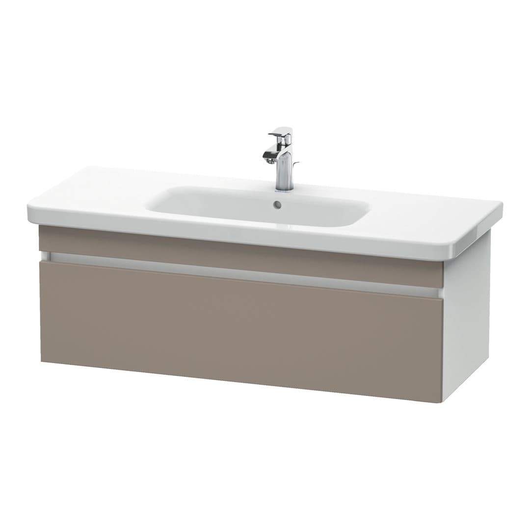 Duravit DuraStyle – Έπιπλο Νιπτήρα – 1130 mm, 1 συρτάρι, νιπτήρας κέντρο, σώμα White Matt – Basalte Matt, Decor (DS639504318)
