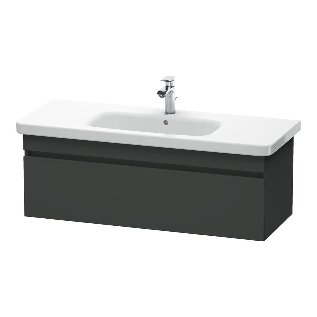 Duravit DuraStyle – Έπιπλο Νιπτήρα – 1130 mm, 1 συρτάρι, νιπτήρας κέντρο – Graphite Matt, Decor (DS639504949)