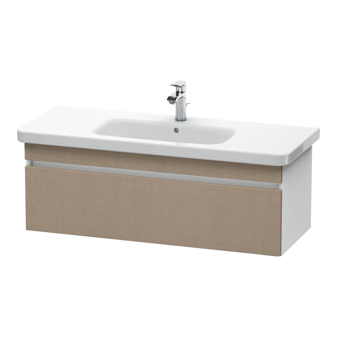 Duravit DuraStyle – Έπιπλο Νιπτήρα – 1130 mm, 1 συρτάρι, νιπτήρας κέντρο, σώμα White Matt – Linen Matt, Decor (DS639507518)