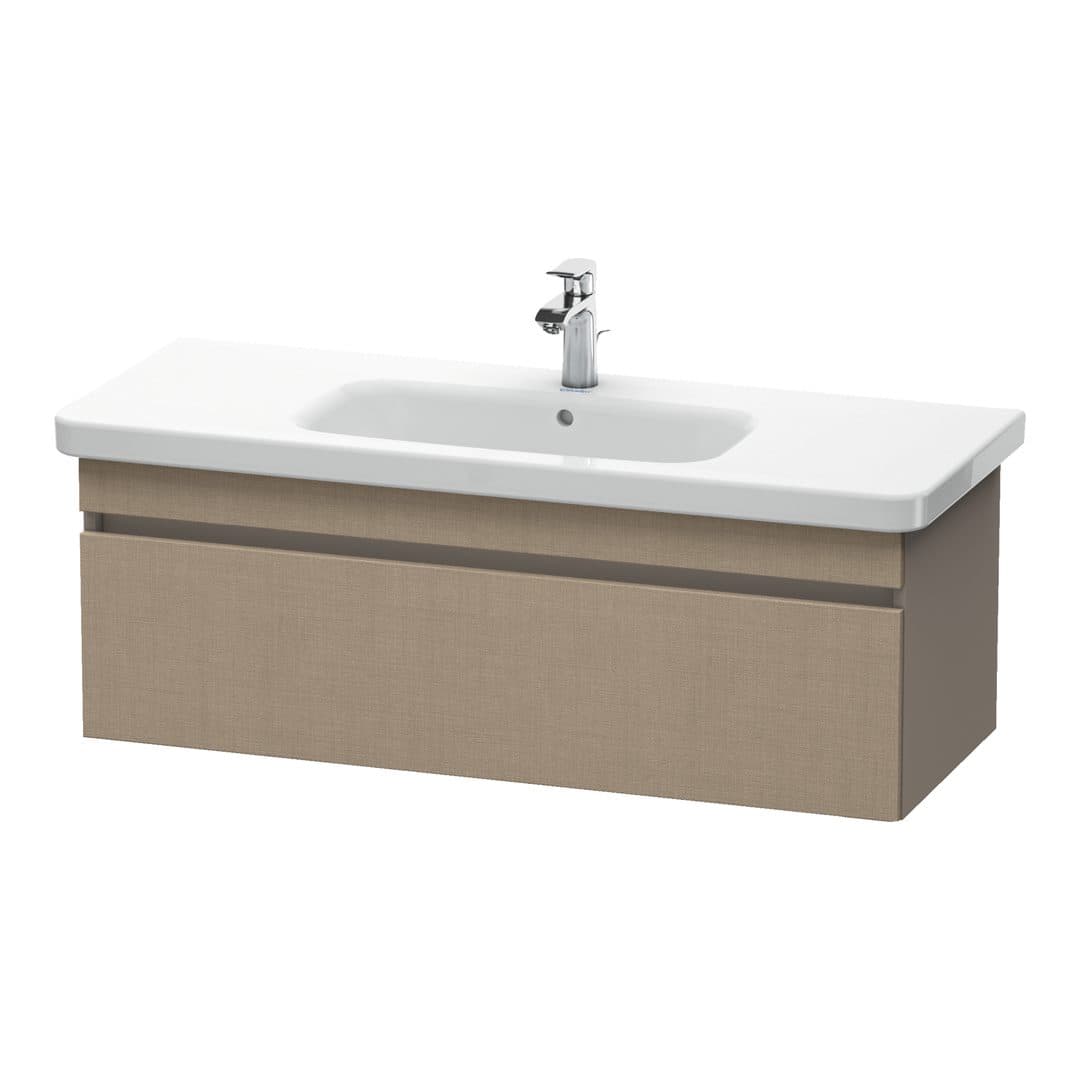 Duravit DuraStyle – Έπιπλο Νιπτήρα – 1130 mm, 1 συρτάρι, νιπτήρας κέντρο, σώμα Basalte Matt – Linen Matt, Decor (DS639507543)