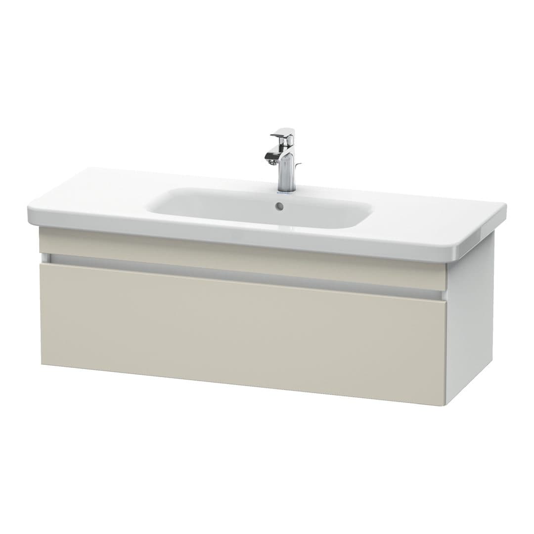 Duravit DuraStyle – Έπιπλο Νιπτήρα – 1130 mm, 1 συρτάρι, νιπτήρας κέντρο, σώμα White Matt – Taupe Matt, Decor (DS639509118)
