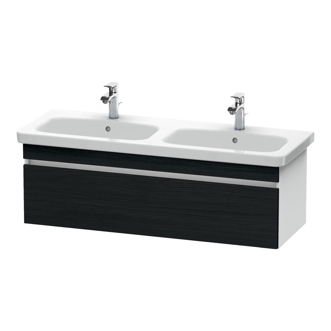 Duravit DuraStyle – Έπιπλο Νιπτήρα – 1230 mm, 1 συρτάρι, σώμα White Matt – Black oak Matt, Decor (DS639801618)