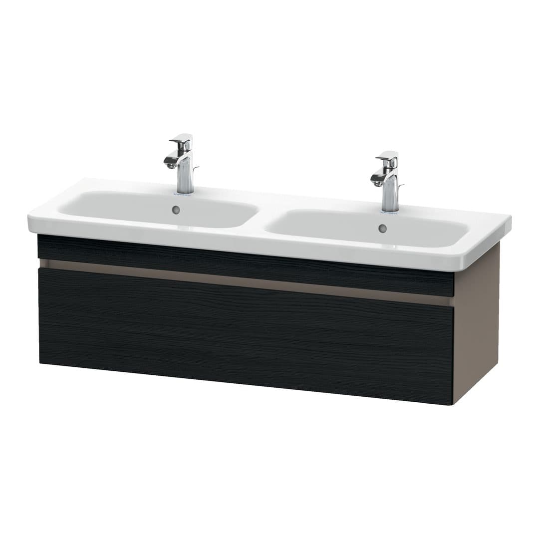 Duravit DuraStyle – Έπιπλο Νιπτήρα – 1230 mm, 1 συρτάρι, σώμα Basalte Matt – Black oak Matt, Decor (DS639801643)