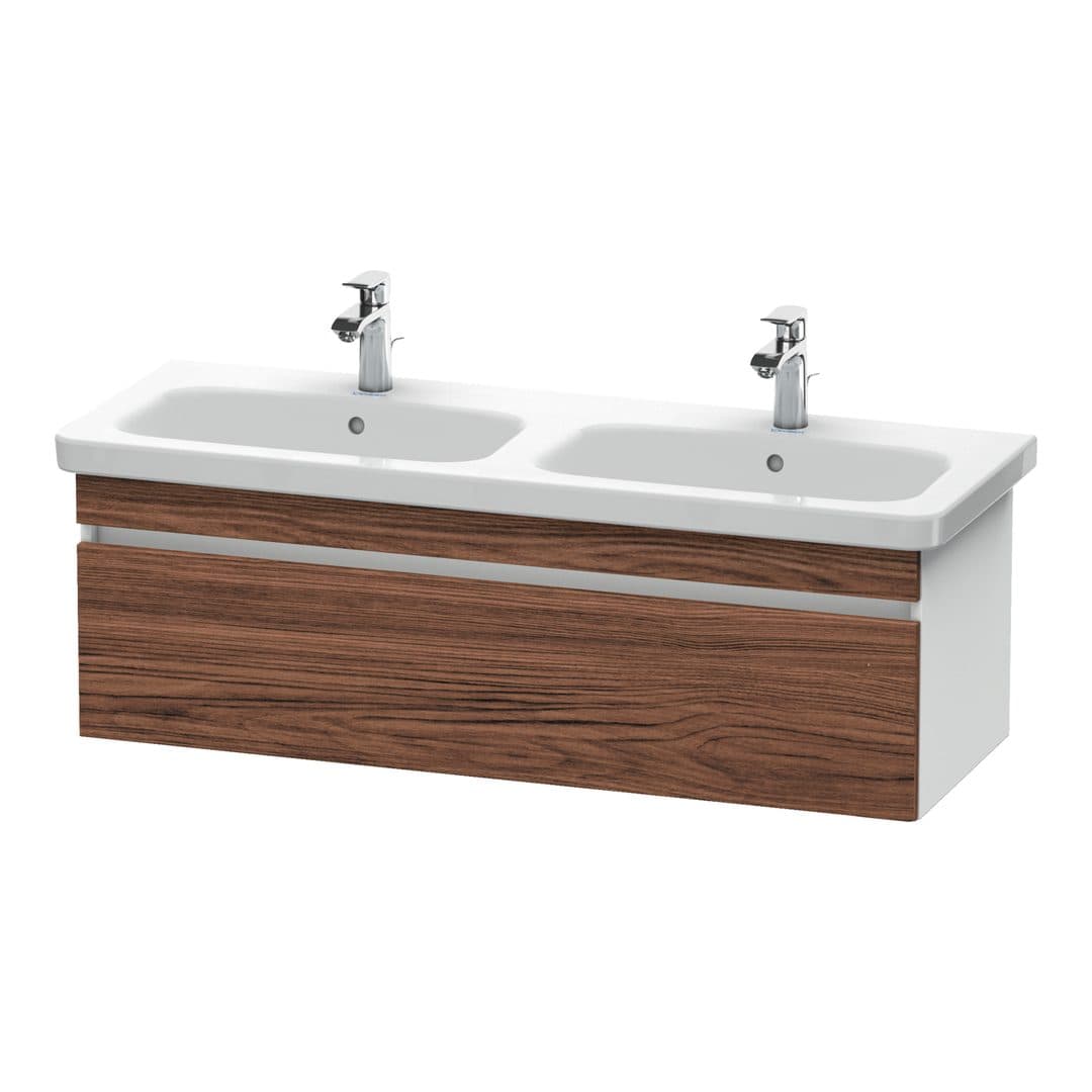 Duravit DuraStyle – Έπιπλο Νιπτήρα – 1230 mm, 1 συρτάρι, σώμα White Matt – Walnut dark Matt, Decor (DS639802118)
