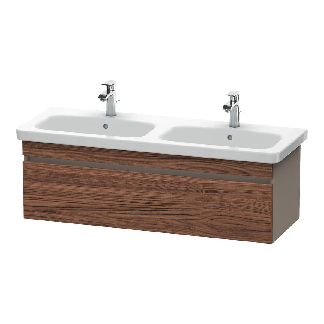 Duravit DuraStyle – Έπιπλο Νιπτήρα – 1230 mm, 1 συρτάρι, σώμα Basalte Matt – Walnut dark Matt, Decor (DS639802143)