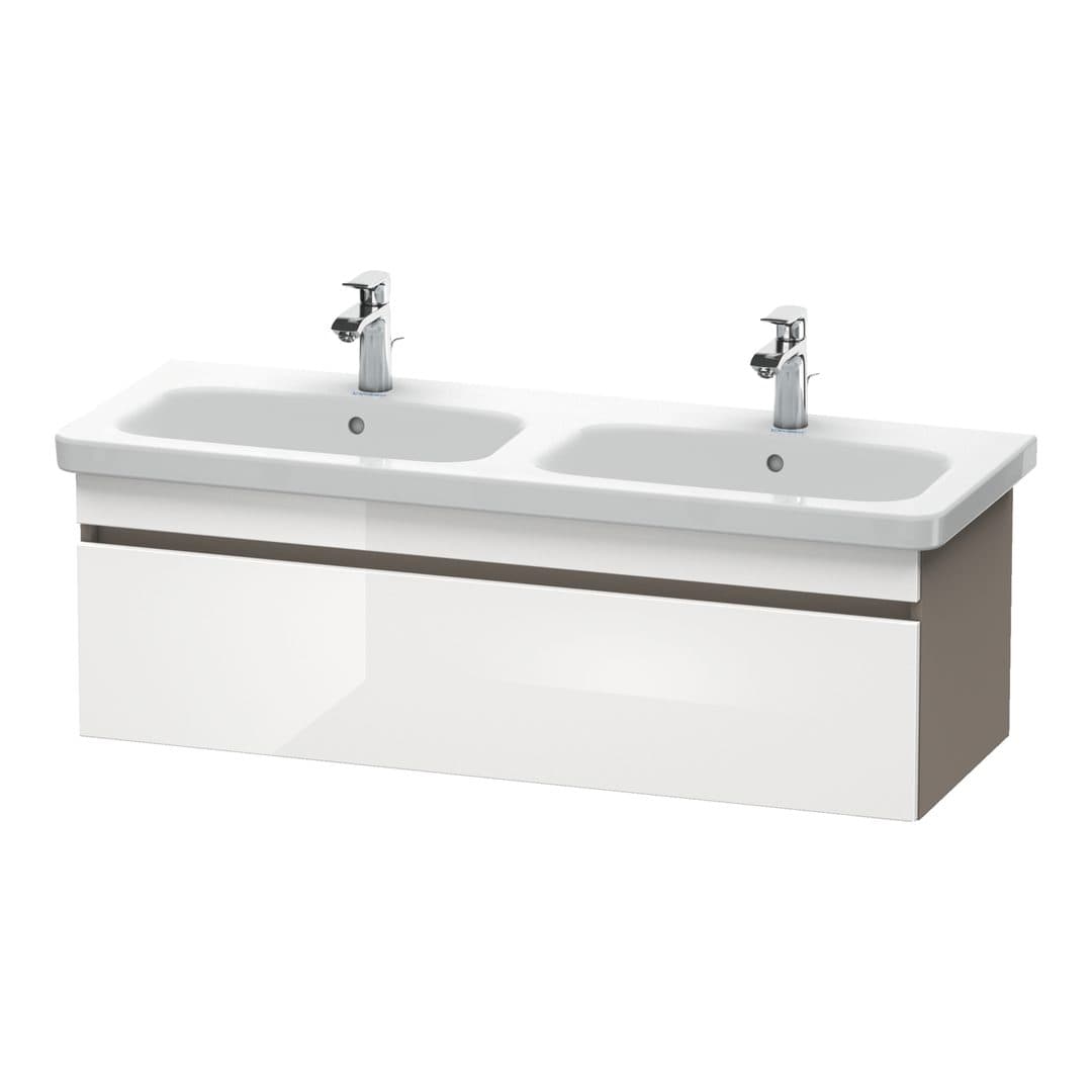 Duravit DuraStyle – Έπιπλο Νιπτήρα – 1230 mm, 1 συρτάρι, σώμα Basalte Matt – White High Gloss, Decor (DS639802243)