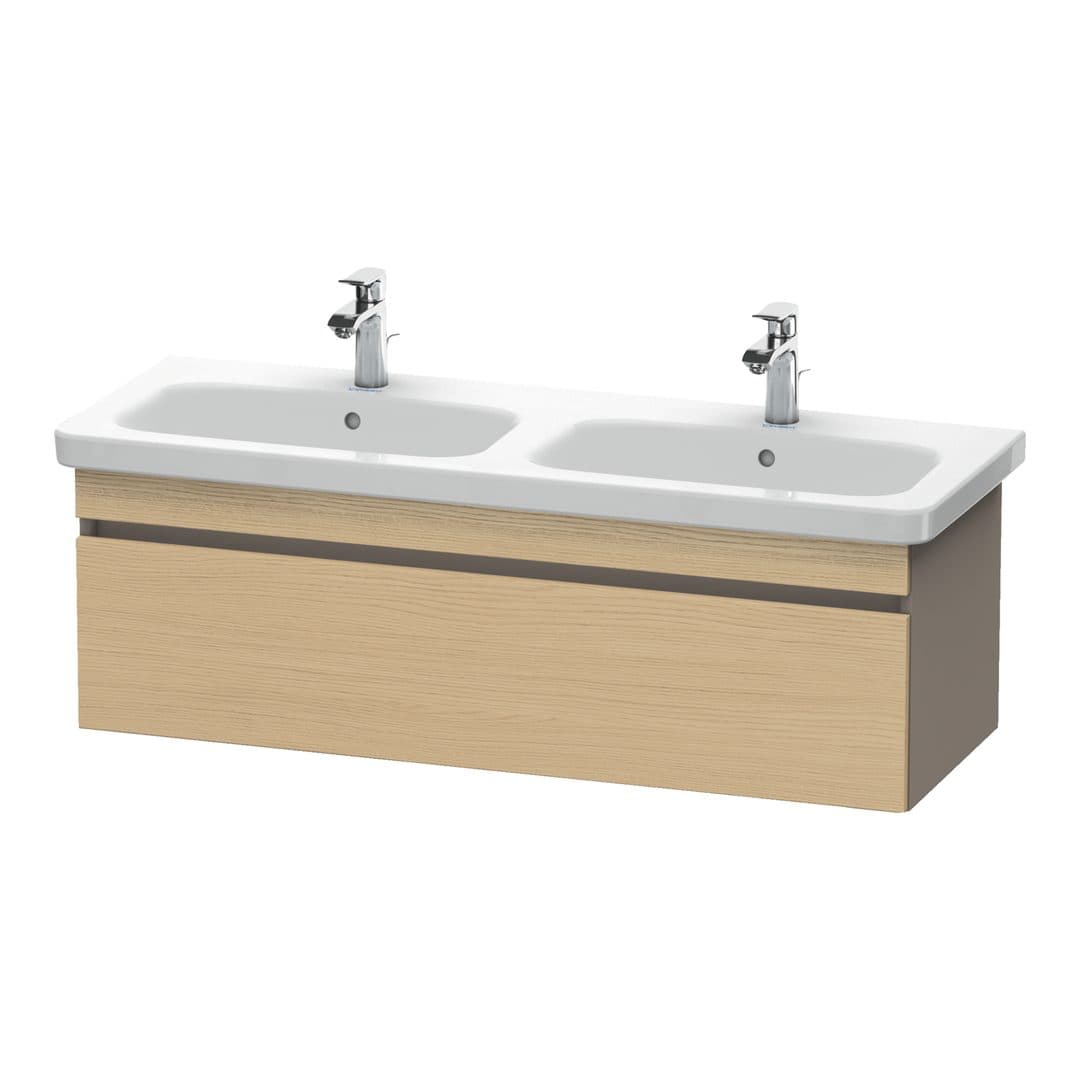 Duravit DuraStyle – Έπιπλο Νιπτήρα – 1230 mm, 1 συρτάρι, σώμα Basalte Matt – Natural oak, Decor (DS639803043)