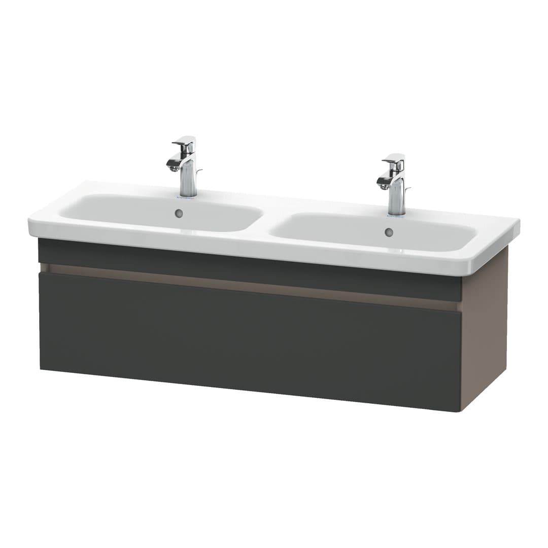 Duravit DuraStyle – Έπιπλο Νιπτήρα – 1230 mm, 1 συρτάρι, σώμα Basalte Matt – Graphite Matt, Decor (DS639804943)