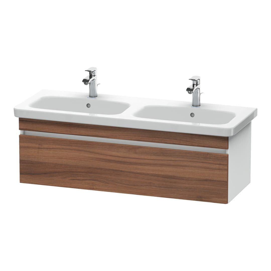 Duravit DuraStyle – Έπιπλο Νιπτήρα – 1230 mm, 1 συρτάρι, σώμα White Matt – Walnut Matt, Decor (DS639807918)