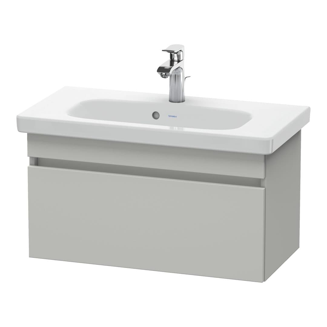 Duravit DuraStyle – Έπιπλο Νιπτήρα – 730 mm, 1 συρτάρι, νιπτήρας κέντρο, Compact – Concrete grey Matt, Decor (DS639900707)