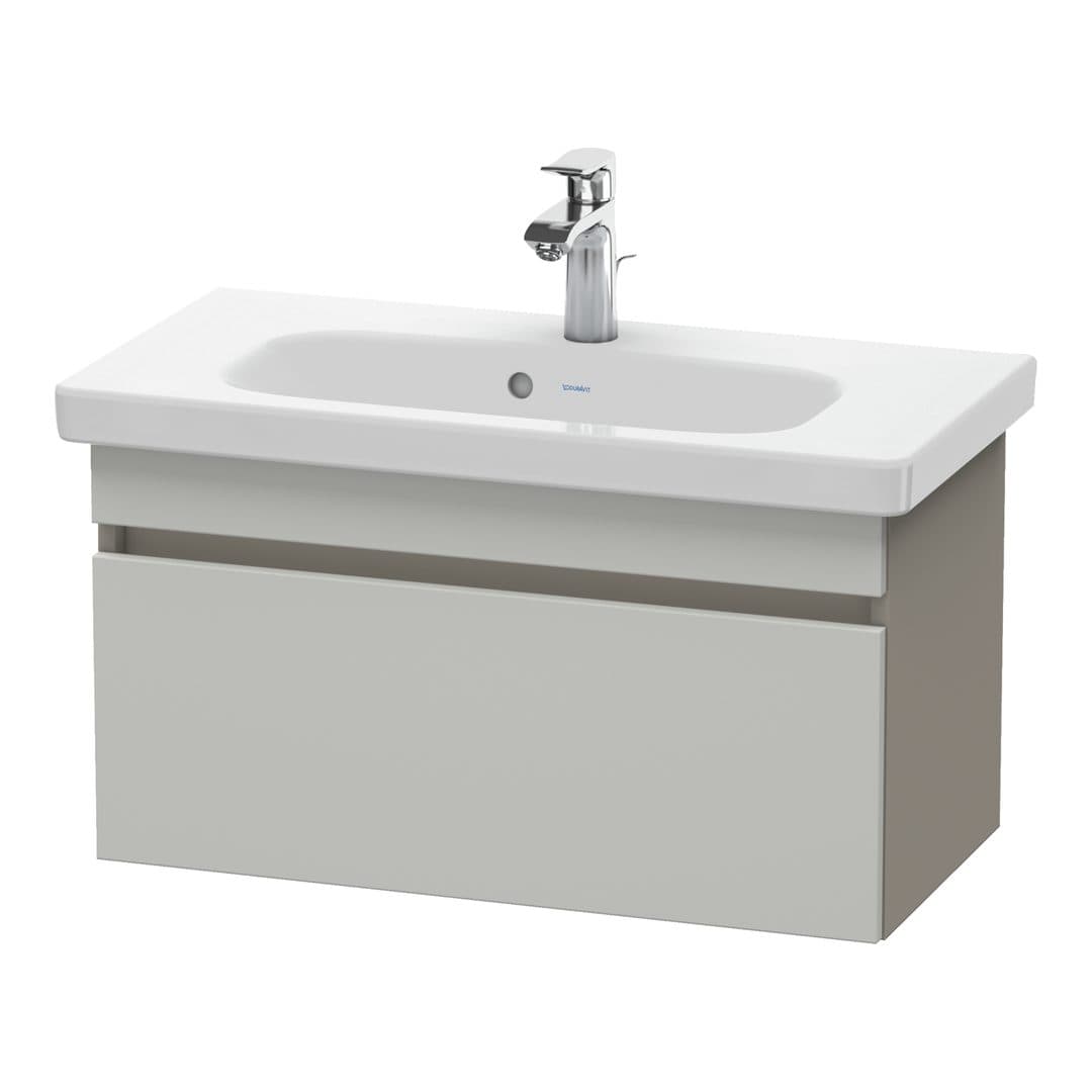 Duravit DuraStyle – Έπιπλο Νιπτήρα – 730 mm, 1 συρτάρι, νιπτήρας κέντρο, σώμα Basalte Matt, Compact – Concrete grey Matt, Decor (DS639900743)