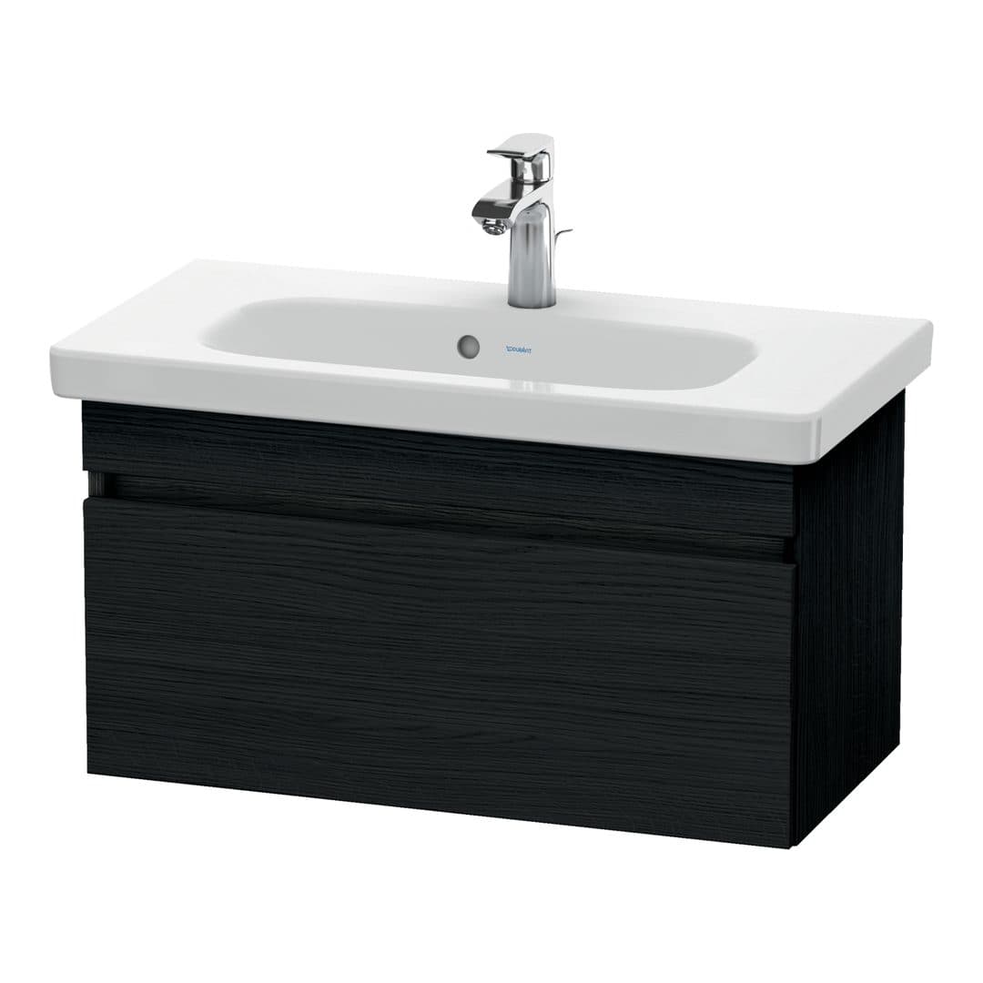 Duravit DuraStyle – Έπιπλο Νιπτήρα – 730 mm, 1 συρτάρι, νιπτήρας κέντρο, Compact – Black oak Matt, Decor (DS639901616)