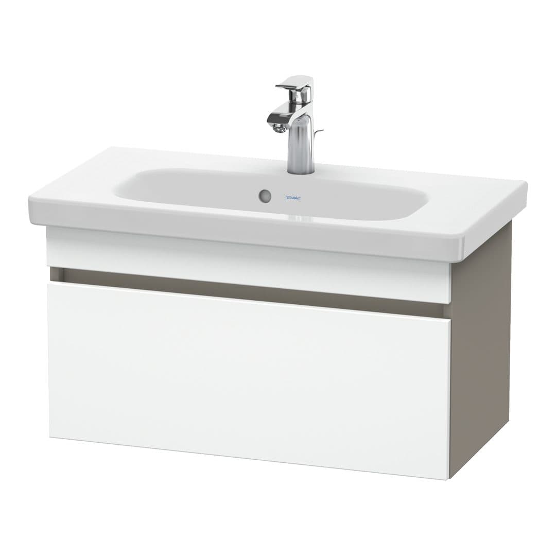 Duravit DuraStyle – Έπιπλο Νιπτήρα – 730 mm, 1 συρτάρι, νιπτήρας κέντρο, σώμα Basalte Matt, Compact – White Matt, Decor (DS639901843)