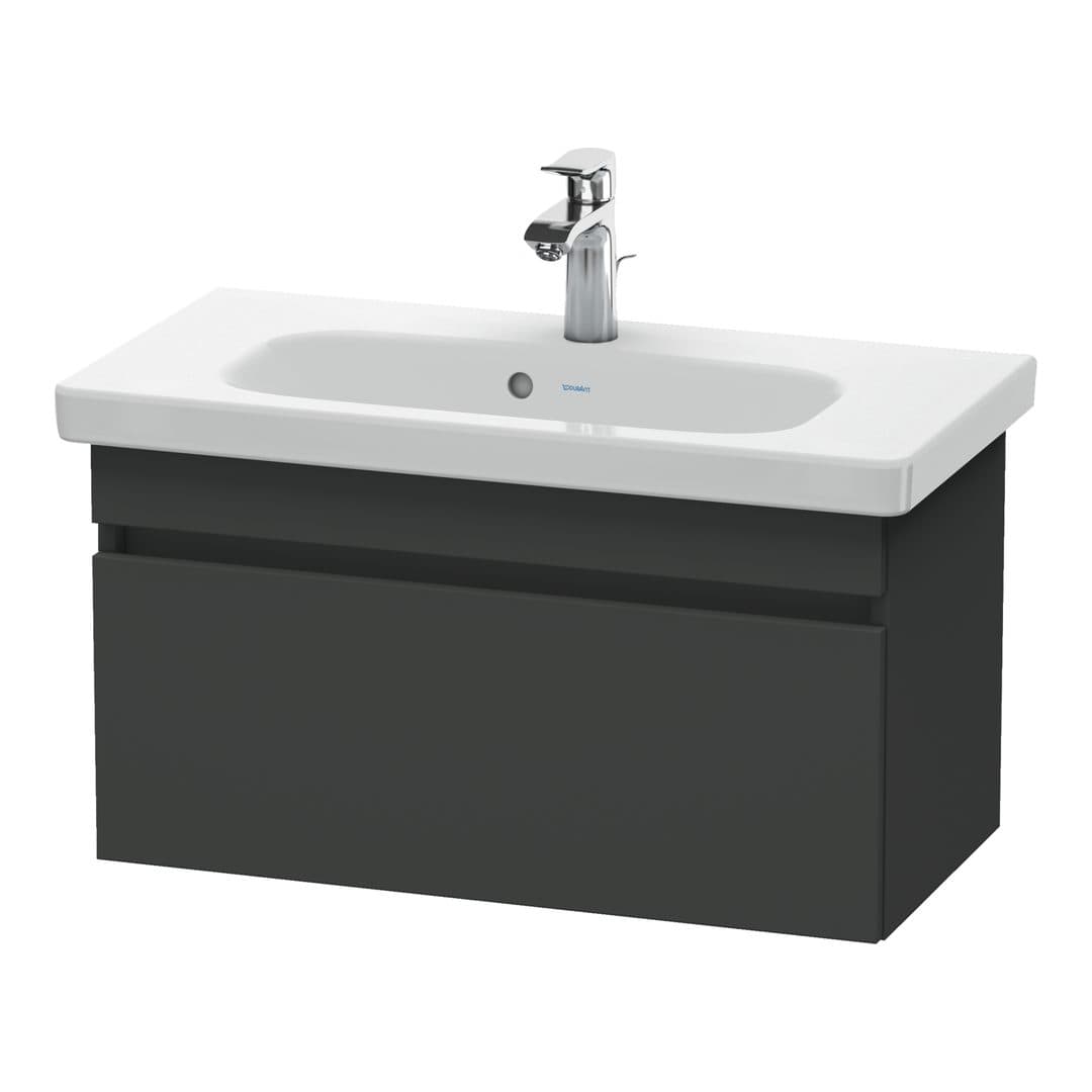 Duravit DuraStyle – Έπιπλο Νιπτήρα – 730 mm, 1 συρτάρι, νιπτήρας κέντρο, Compact – Graphite Matt, Decor (DS639904949)