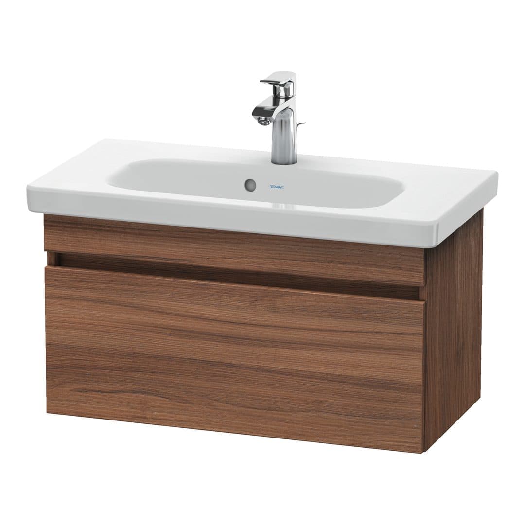 Duravit DuraStyle – Έπιπλο Νιπτήρα – 730 mm, 1 συρτάρι, νιπτήρας κέντρο, Compact – Walnut Matt, Decor (DS639907979)