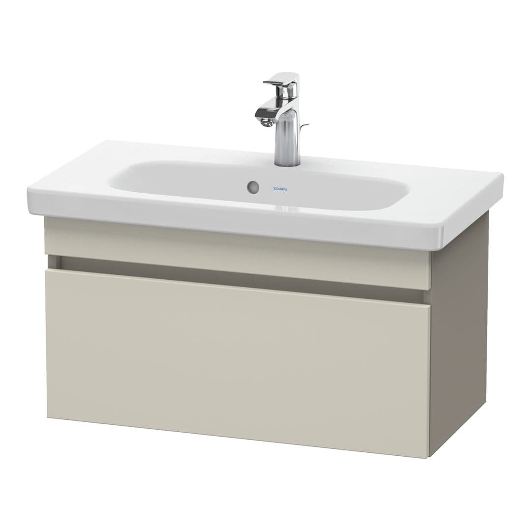 Duravit DuraStyle – Έπιπλο Νιπτήρα – 730 mm, 1 συρτάρι, νιπτήρας κέντρο, σώμα Basalte Matt, Compact – Taupe Matt, Decor (DS639909143)
