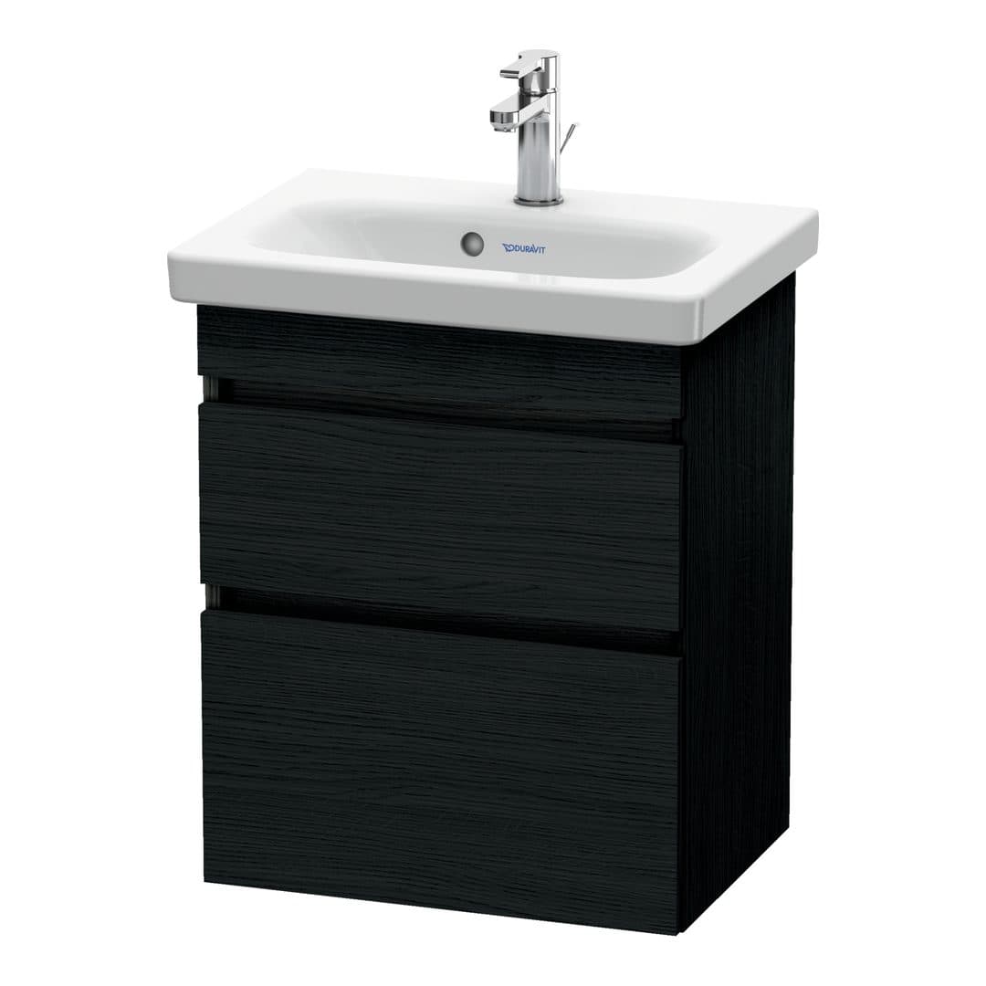 Duravit DuraStyle – Έπιπλο Νιπτήρα – 500 mm, 2 συρτάρια, νιπτήρας κέντρο, Compact – Black oak Matt, Decor (DS640301616)