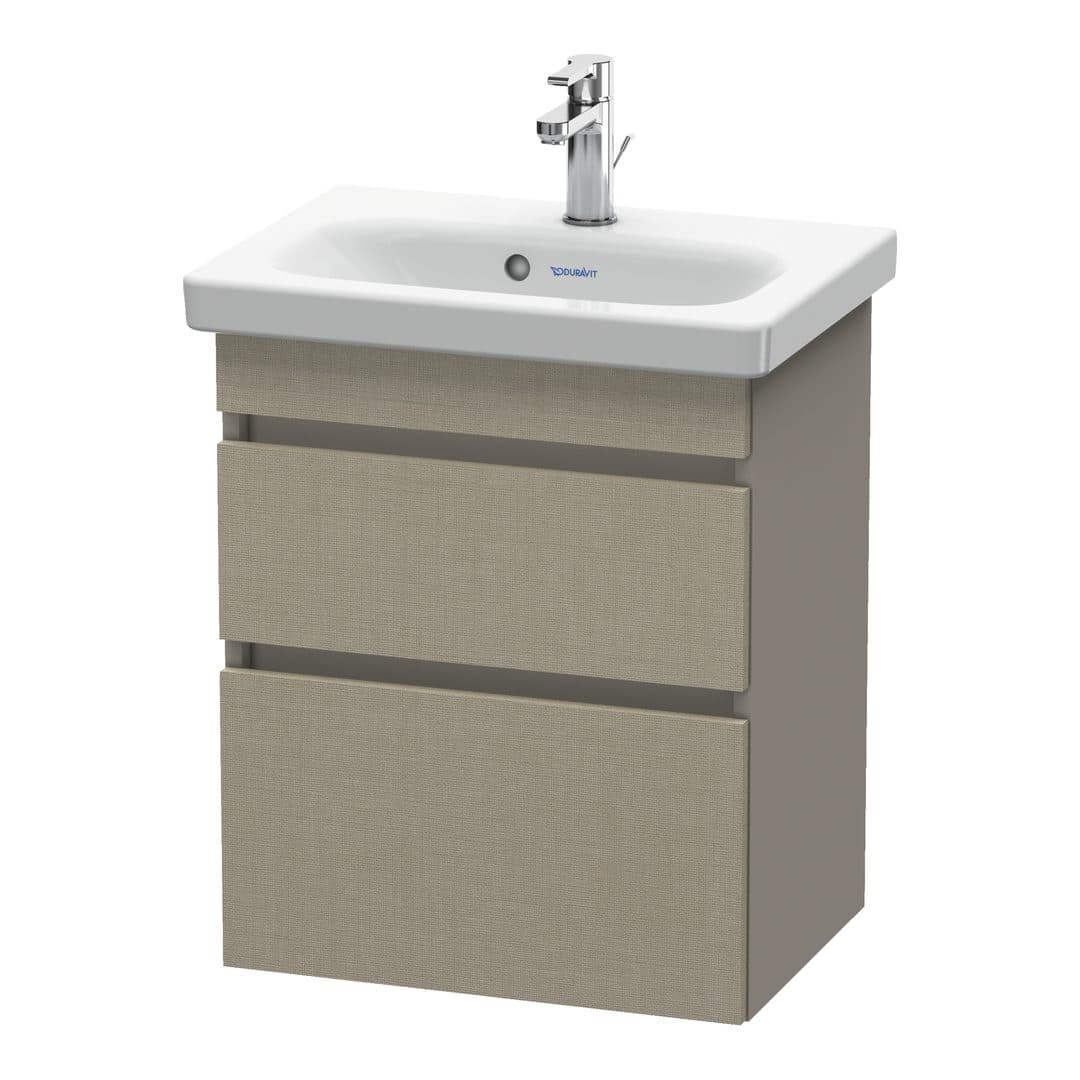 Duravit DuraStyle – Έπιπλο Νιπτήρα – 500 mm, 2 συρτάρια, νιπτήρας κέντρο, σώμα Basalte Matt, Compact – Linen Matt, Decor (DS640307543)