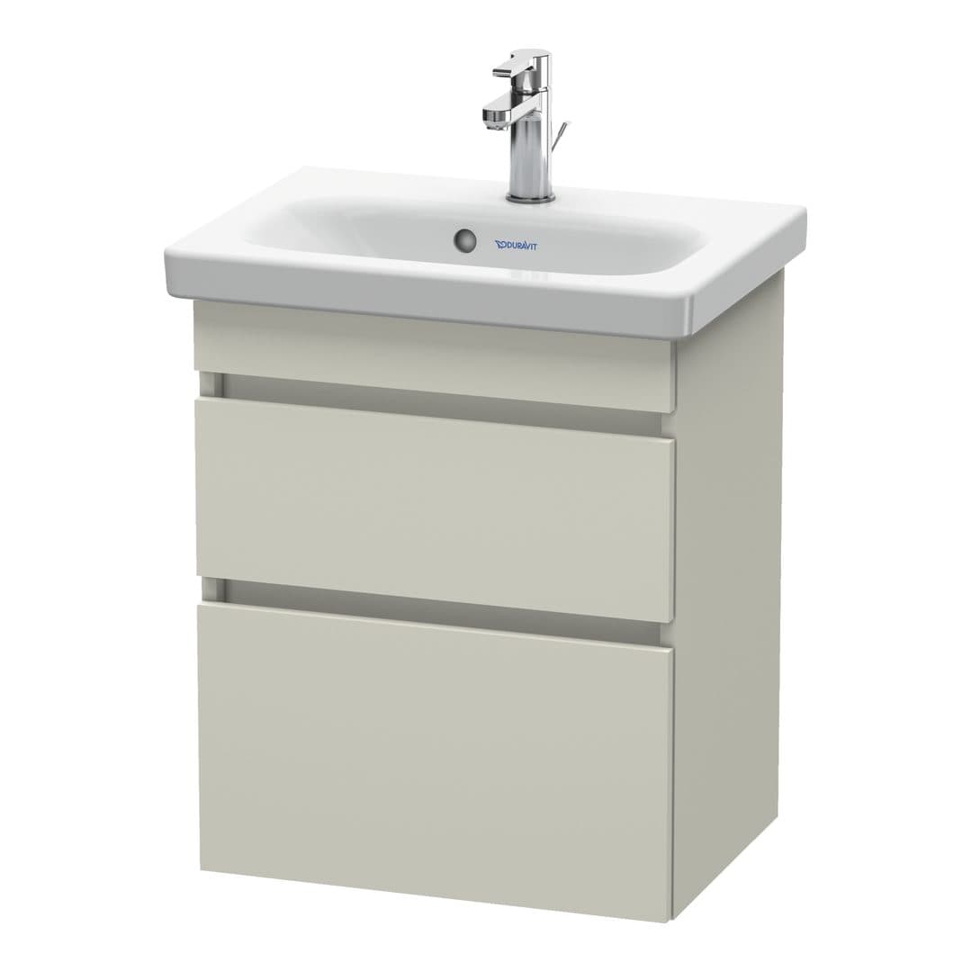 Duravit DuraStyle – Έπιπλο Νιπτήρα – 500 mm, 2 συρτάρια, νιπτήρας κέντρο, Compact – Taupe Matt, Decor (DS640309191)