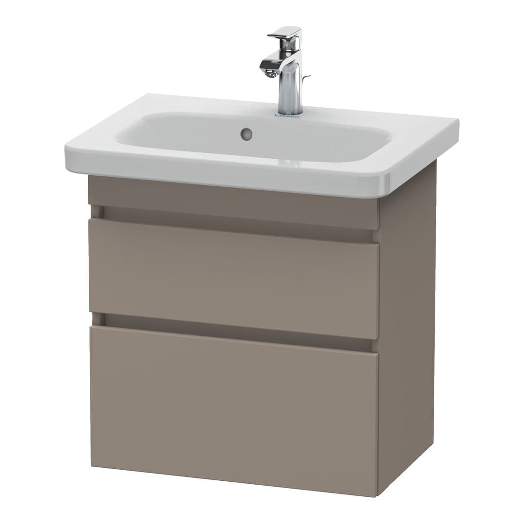 Duravit DuraStyle – Έπιπλο Νιπτήρα – 580 mm, 2 συρτάρια, νιπτήρας κέντρο, Compact – Basalte Matt, Decor (DS647904343)