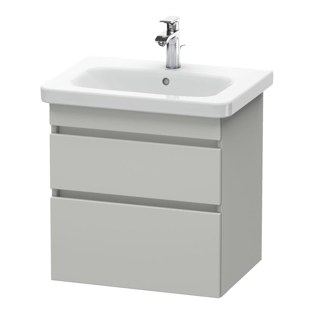 Duravit DuraStyle – Έπιπλο Νιπτήρα – 580 mm, 2 συρτάρια, νιπτήρας κέντρο – Concrete grey Matt, Decor (DS648000707)