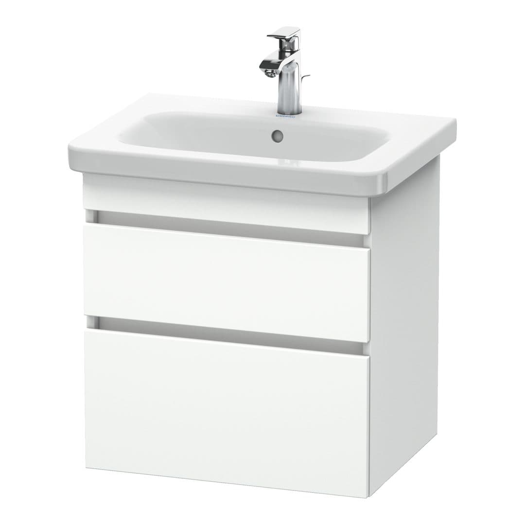 Duravit DuraStyle – Έπιπλο Νιπτήρα – 580 mm, 2 συρτάρια, νιπτήρας κέντρο – White Matt, Decor (DS648001818)