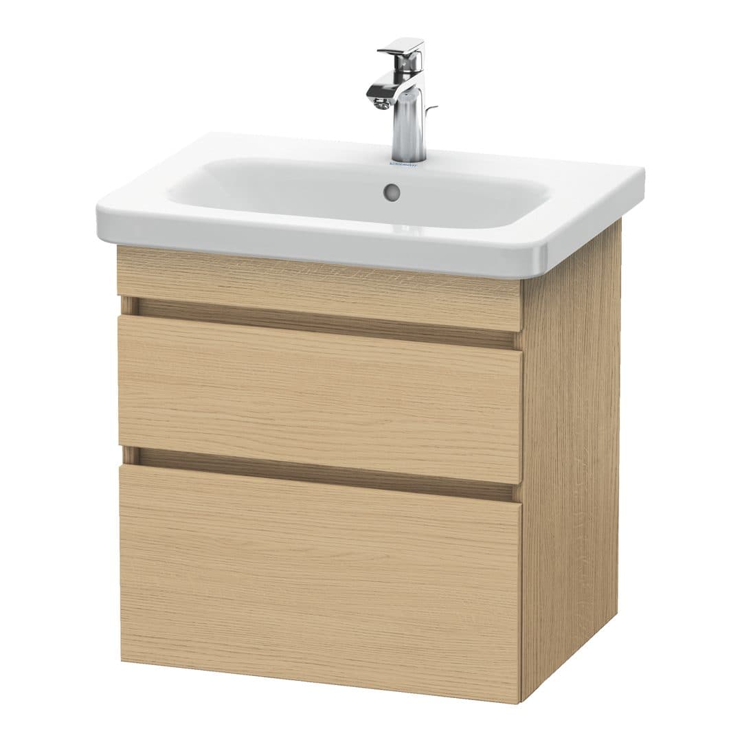 Duravit DuraStyle – Έπιπλο Νιπτήρα – 580 mm, 2 συρτάρια, νιπτήρας κέντρο – Natural oak, Decor (DS648003030)