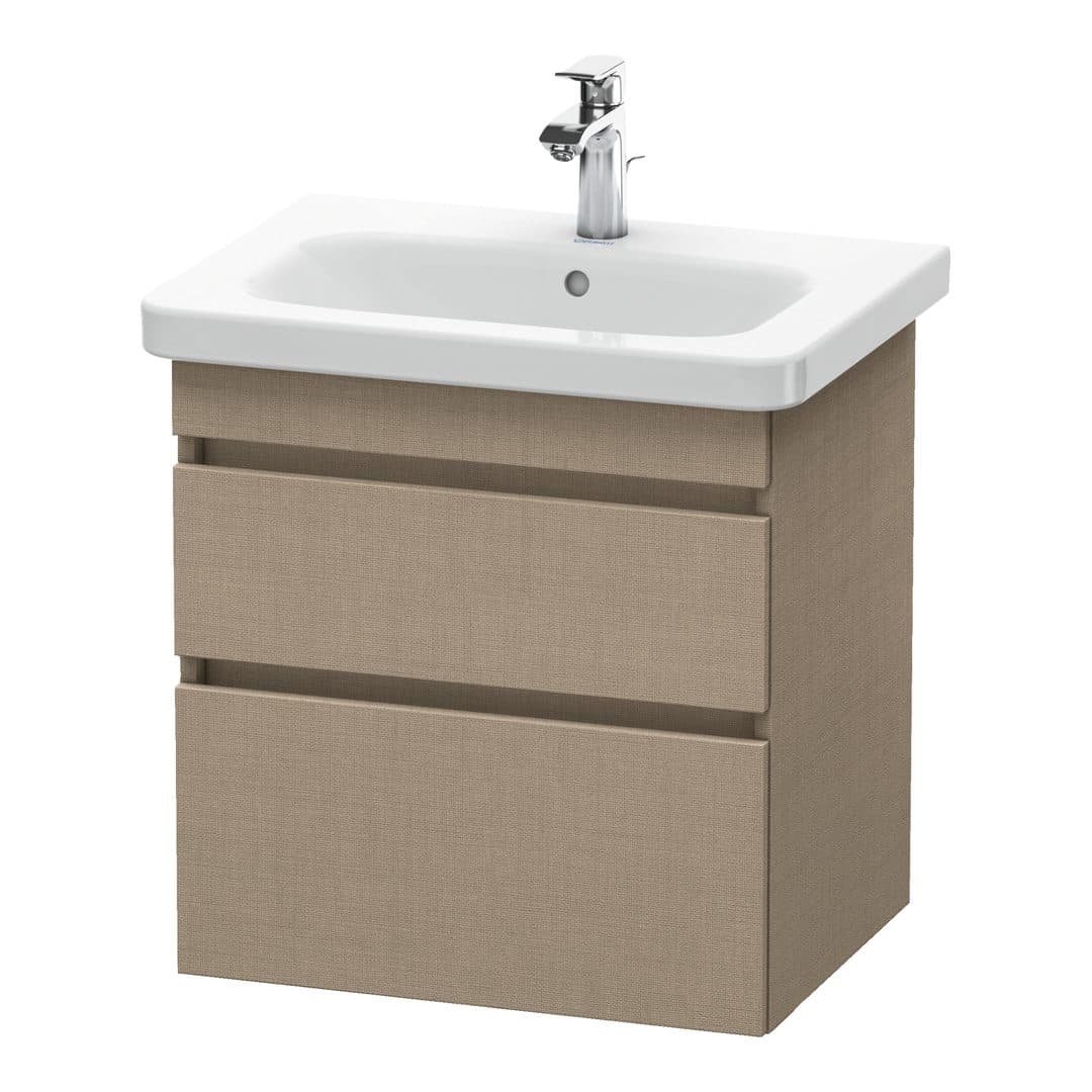 Duravit DuraStyle – Έπιπλο Νιπτήρα – 580 mm, 2 συρτάρια, νιπτήρας κέντρο – Linen Matt, Decor (DS648007575)