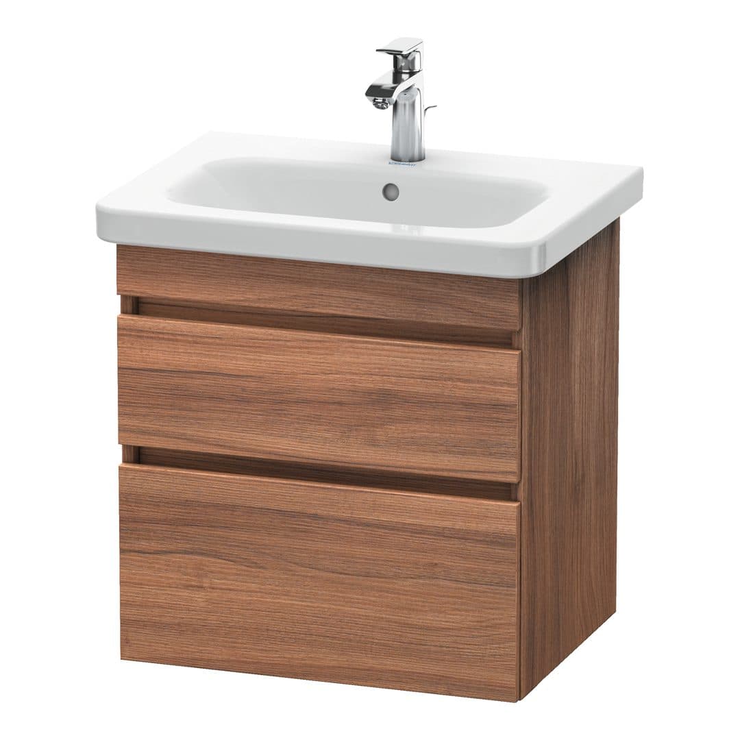 Duravit DuraStyle – Έπιπλο Νιπτήρα – 580 mm, 2 συρτάρια, νιπτήρας κέντρο – Walnut Matt, Decor (DS648007979)