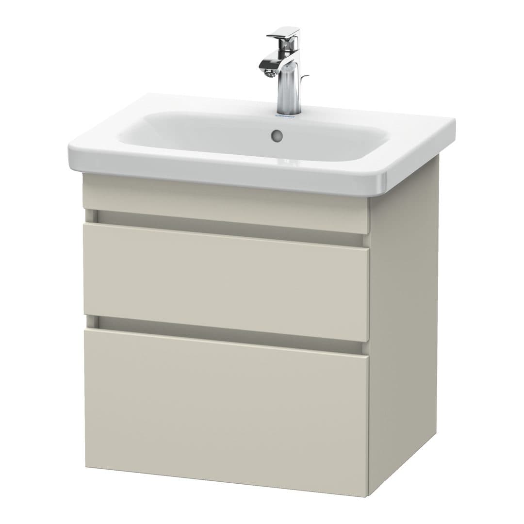 Duravit DuraStyle – Έπιπλο Νιπτήρα – 580 mm, 2 συρτάρια, νιπτήρας κέντρο – Taupe Matt, Decor (DS648009191)