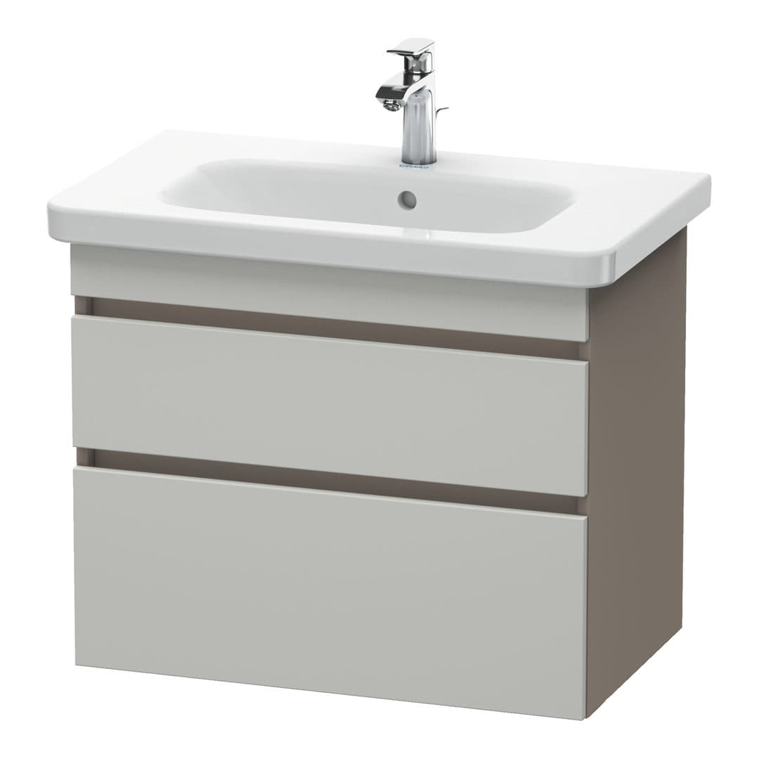 Duravit DuraStyle – Έπιπλο Νιπτήρα – 730 mm, 2 συρτάρια, νιπτήρας κέντρο, σώμα Basalte Matt – Concrete grey Matt, Decor (DS648100743)
