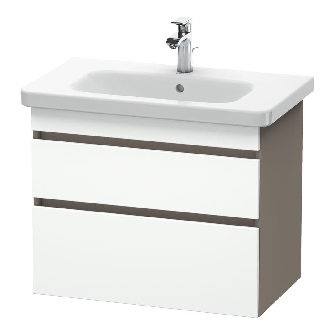 Duravit DuraStyle – Έπιπλο Νιπτήρα – 730 mm, 2 συρτάρια, νιπτήρας κέντρο, σώμα Basalte Matt – White Matt, Decor (DS648101843)