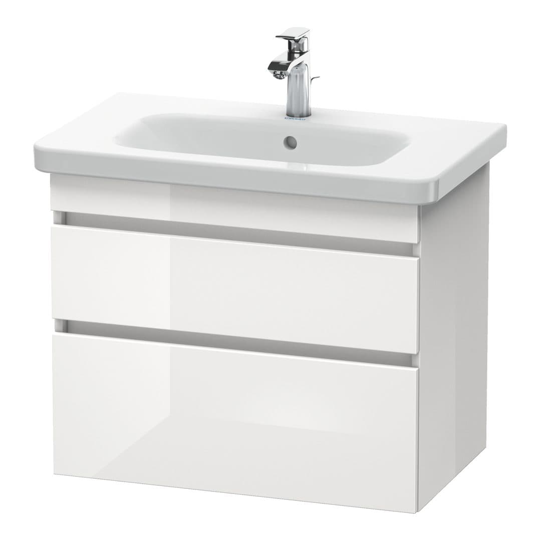 Duravit DuraStyle – Έπιπλο Νιπτήρα – 730 mm, 2 συρτάρια, νιπτήρας κέντρο – White High Gloss, Decor (DS648102222)