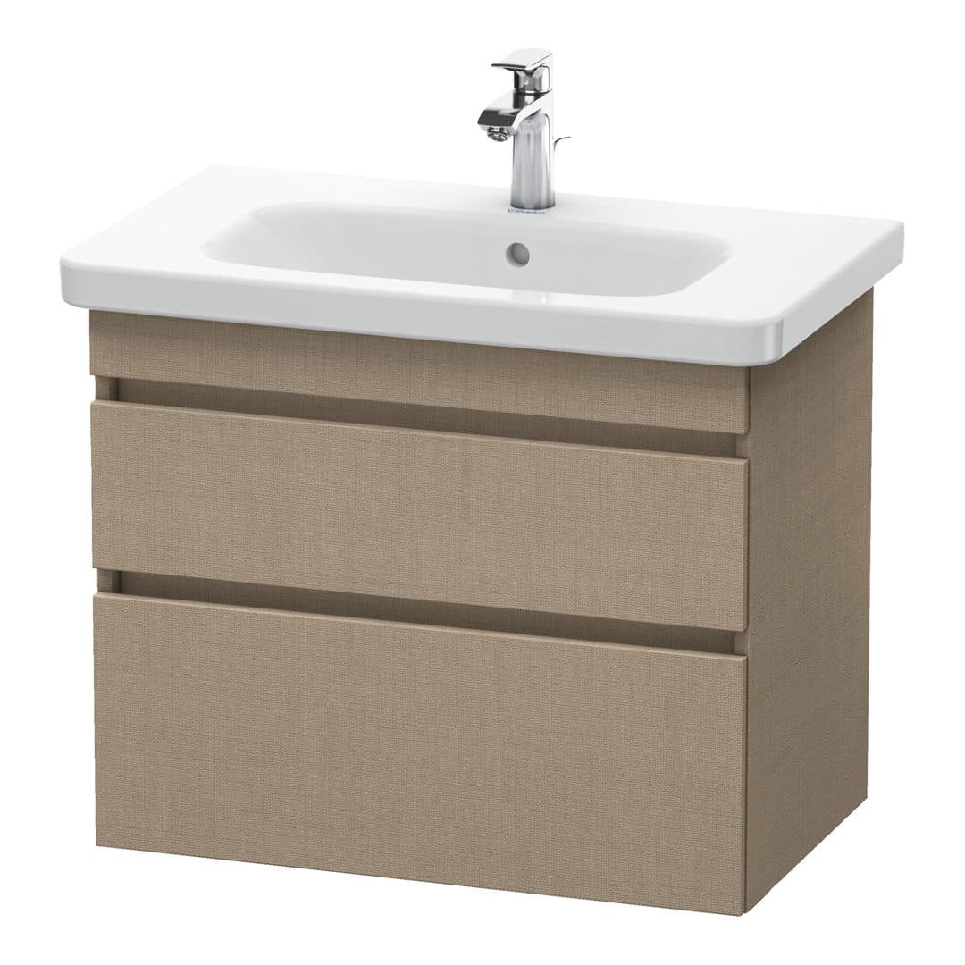 Duravit DuraStyle – Έπιπλο Νιπτήρα – 730 mm, 2 συρτάρια, νιπτήρας κέντρο – Linen Matt, Decor (DS648107575)