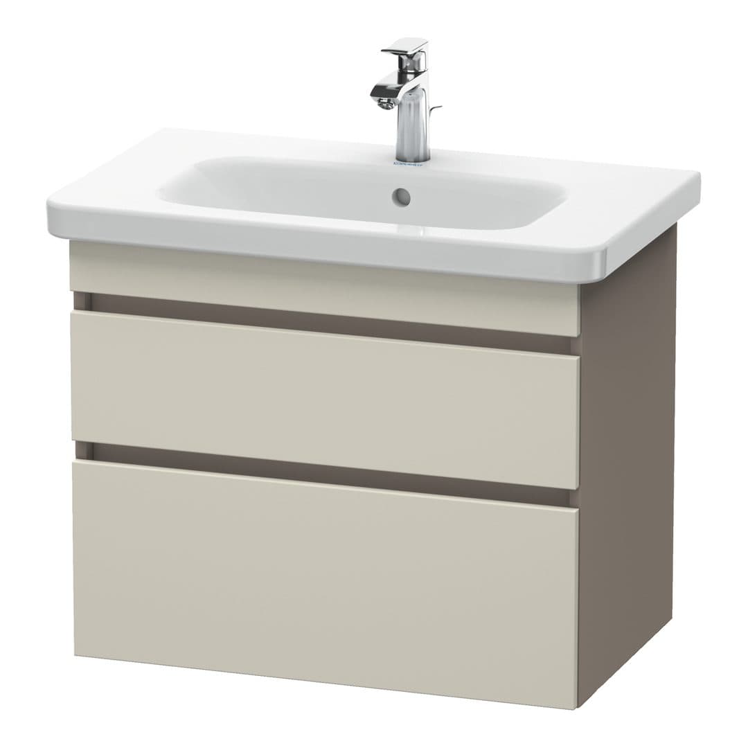 Duravit DuraStyle – Έπιπλο Νιπτήρα – 730 mm, 2 συρτάρια, νιπτήρας κέντρο, σώμα Basalte Matt – Taupe Matt, Decor (DS648109143)