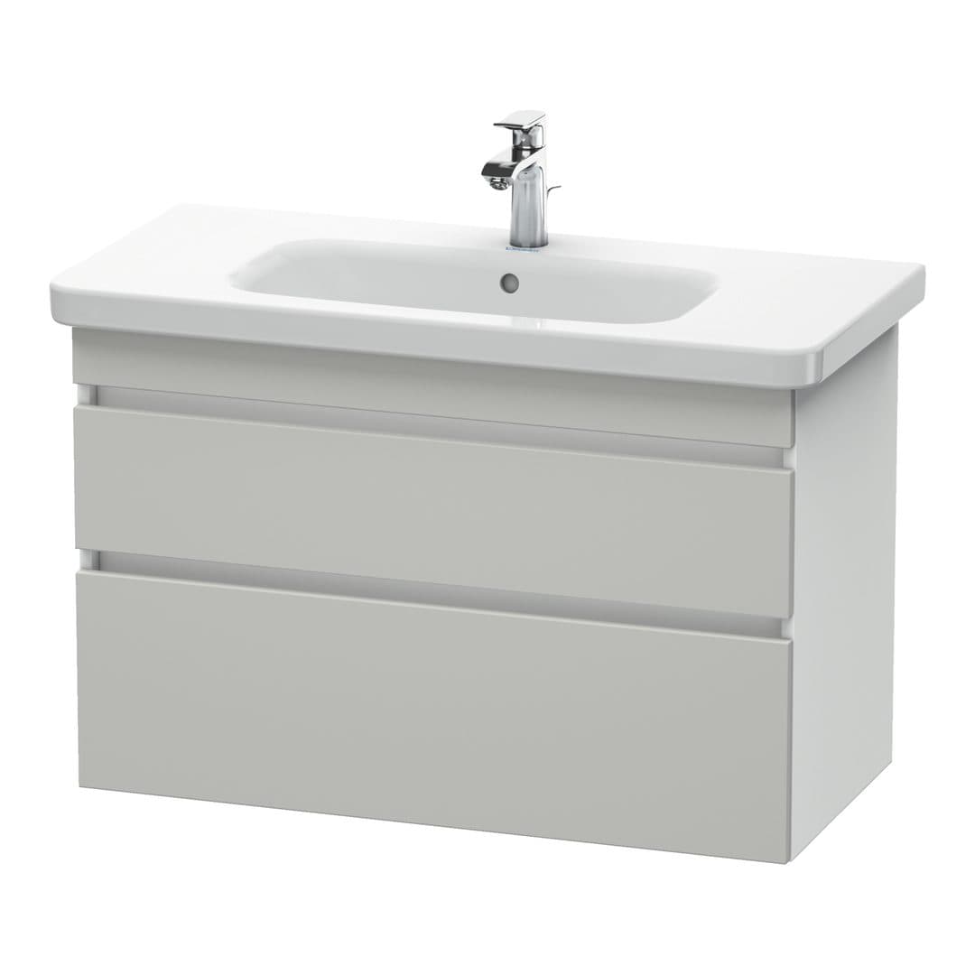 Duravit DuraStyle – Έπιπλο Νιπτήρα – 930 mm, 2 συρτάρια, νιπτήρας κέντρο, σώμα White Matt – Concrete grey Matt, Decor (DS648200718)