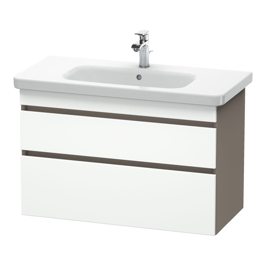 Duravit DuraStyle – Έπιπλο Νιπτήρα – 930 mm, 2 συρτάρια, νιπτήρας κέντρο, σώμα Basalte Matt – White Matt, Decor (DS648201843)