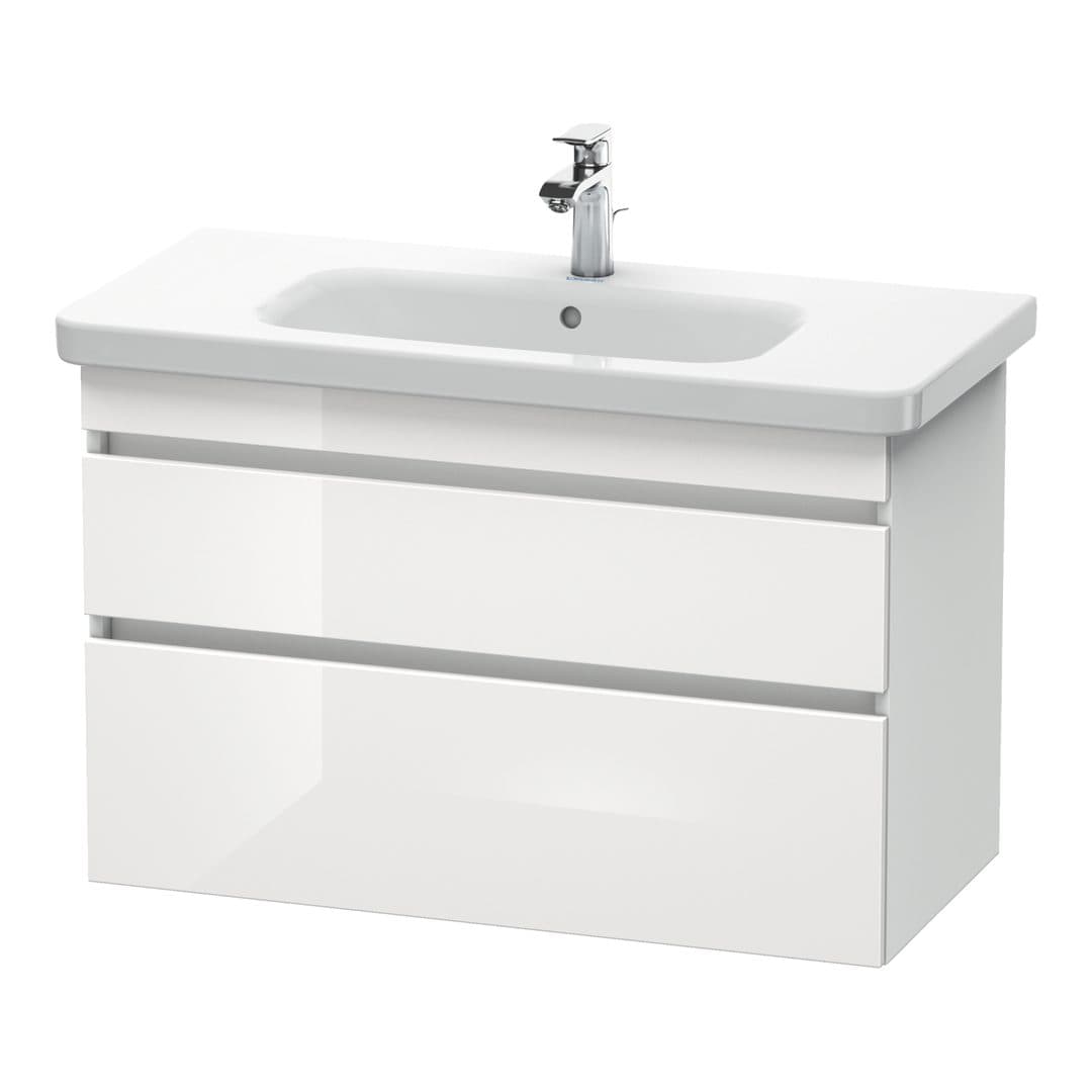 Duravit DuraStyle – Έπιπλο Νιπτήρα – 930 mm, 2 συρτάρια, νιπτήρας κέντρο, White Matt – White High Gloss, Decor (DS648202218)